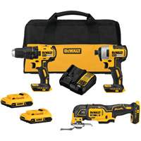 Ensemble de trois outils combin&eacute;s sans fil et sans balai, Lithium-ion, 20 V Haskins Industrial Inc.