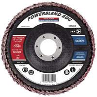 POWERBLEND EDG Curved Edge Flap Disc, 5" x 7/8", Type 27, CG60 Grit, Ceramic Haskins Industrial Inc.