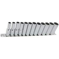 Jeu de douilles m&eacute;triques &agrave; 12 pans SS3812DM-12, 12 Mcx, Prise de 3/8", Profond Haskins Industrial Inc.