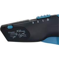 Couteau de s&eacute;curit&eacute; r&eacute;tractable , Acier inoxydable, Robuste, Prise en Plastique/Aluminium Haskins Industrial Inc.