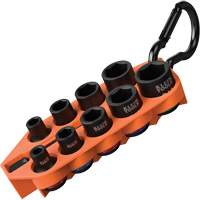 Grab-And-Go Impact Socket Set, SAE, 10 Pcs, Impact, 3/8" Drive Size Haskins Industrial Inc.