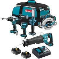 LXT Brushless Cordless 5 Tool Combo Kit, Lithium-Ion, 18 V Haskins Industrial Inc.