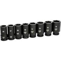 Jeu de douilles SAE &agrave; 6 pans, 8 Mcx, Chocs, Prise de 3/4", Profond Haskins Industrial Inc.