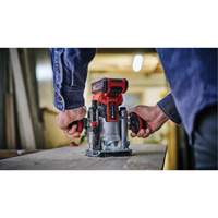 Professional Cordless Compact Router with Fixed Base & Plunge Base (Tool Only) Haskins Industrial Inc.