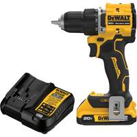 ATOMIC COMPACT SERIES Brushless Cordless Drill/Driver Kit, Lithium-Ion, 20 V, 1/2" Chuck Haskins Industrial Inc.