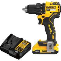 Brushless Cordless Drill/Driver Kit, Lithium-Ion, 20 V, 1/2" Chuck Haskins Industrial Inc.