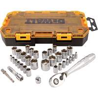 1/4" & 3/8" Drive Socket Set, 34 Pcs Haskins Industrial Inc.