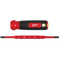 Tournevis &agrave; embouts interchangeables &agrave; tige articul&eacute;e isol&eacute; 1000 V, 2-en-1, 8-4/5" lo, Prise Coussin&eacute;e Haskins Industrial Inc.