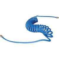 MAXAIR Coiled Hose, Air, 1/4" ID x 50' L, Polyurethane Haskins Industrial Inc.