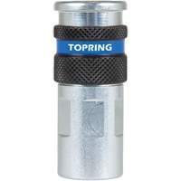 QUIKSILVER 2 Industrial Quick Coupler, Zinc-Plated Steel, 1/4", Female NPT, 362 PSI Haskins Industrial Inc.