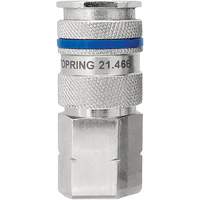 QUIKSILVER Industrial Quick Coupler, Nickel Plated Brass, 3/8", Female NPT, 435 PSI Haskins Industrial Inc.