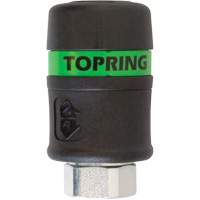 TOPQUIK Ultraflo 7.8 mm Quick Coupler, Polyester Composite, 3/8", Female NPT, 174 PSI Haskins Industrial Inc.