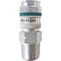 QUIKSILVER Ultraflo 7.8 mm Quick Coupler, Zinc-Plated Steel, 1/2", Male NPT, 362 PSI Haskins Industrial Inc.
