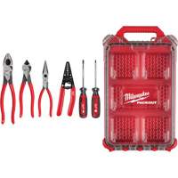 Dipped Grip Pliers, Wire Stripper & Cushion Grip Screwdrivers Set with PACKOUT Organizer Haskins Industrial Inc.