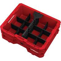 Bac &agrave; profil bas PACKOUT, 15" x 18-5/8" x 6-5/8", Noir/Rouge Haskins Industrial Inc.