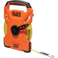 Open Reel Tape Measure with Single Hook and Carabiner, 1/2" x 300', 1/10" Graduations Haskins Industrial Inc.