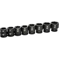 6-Point Metric Socket Set, 8 Pcs, Impact, 3/4" Drive Size Haskins Industrial Inc.