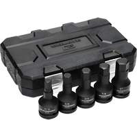 SAE Impact Bit Socket Set with Blow Mold Case, Hex, 3/4" Drive, 5 Pcs Haskins Industrial Inc.