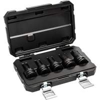 SAE Impact Bit Socket Set with Blow Mold Case, Hex, 3/4" Drive, 5 Pcs Haskins Industrial Inc.