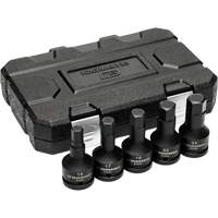 Metric Impact Bit Socket Set with Blow Mold Case, Hex, 3/4" Drive, 5 Pcs Haskins Industrial Inc.