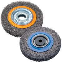 Wire Wheel Brush, 8" Dia., 0.118" Fill, 1-1/4" Arbor Haskins Industrial Inc.