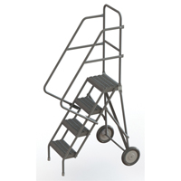 Rolling Ladder, 4 Steps, Serrated, 40" High Haskins Industrial Inc.