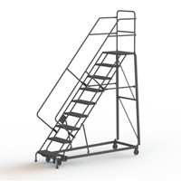 Heavy Duty Safety Slope Ladder, 9 Steps, Perforated, 50° Incline, 90" High Haskins Industrial Inc.