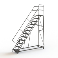 Heavy Duty Safety Slope Ladder, 12 Steps, Perforated, 50° Incline, 120" High Haskins Industrial Inc.