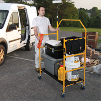 nsemble d'&eacute;chafaudage &agrave; montant de s&eacute;curit&eacute; & tablette pour outils de 4' Jobsite Series, Cadre Acier, 49-1/2" p x 57-3/4" h Haskins Industrial Inc.