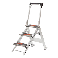 Safety Stepladder with Bar & Tray, 2.2', Aluminum, 300 lbs. Capacity, Type 1A Haskins Industrial Inc.