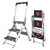 Safety Stepladder with Bar & Tray, 2.2', Aluminum, 300 lbs. Capacity, Type 1A Haskins Industrial Inc.