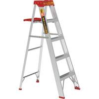 Step Ladder with Paint Tray, 5', Aluminum, 200 lbs. Capacity, Type 3 Haskins Industrial Inc.