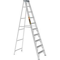 Step Ladder, 10', Aluminum, 225 lbs. Capacity, Type 2 Haskins Industrial Inc.