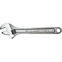 Crescent Adjustable Wrenches, 4" L, 1/2" Max Width, Chrome Haskins Industrial Inc.