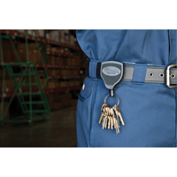 Super48™ Key Chains, Polycarbonate, 48" Cable, Belt Clip Attachment TLZ008 | Haskins Industrial Inc.
