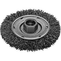 Disque m&eacute;tallique &agrave; fils torsad&eacute;s, Dia. 4", Fils 0,02", Arbre 5/8"-11, Acier inoxydable Haskins Industrial Inc.