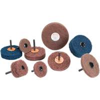 Standard Abrasives Buff & Blend Wheel, 3" Dia. x 1/4" W, 1/4" Arbor, Aluminum Oxide Haskins Industrial Inc.