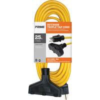 Cordon rallonge en vinyle, Ext&eacute;rieur, SJTW, AWG 12/3, 15 A, 3 prise(s), 25' Haskins Industrial Inc.
