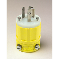 2-Pole 3-Wire Grounding Locking Plug, Nylon, 15 Amps, 250 V, L6-15P Haskins Industrial Inc.