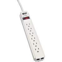 Protect-It Surge Suppressors, 6 Outlets, 720 J, 1800 W, 4' Cord Haskins Industrial Inc.