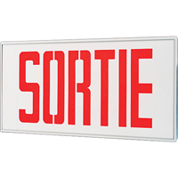 Stella Exit Signs - Sortie, LED, Hardwired, 17-1/2" L x 18-1/2" W, French Haskins Industrial Inc.