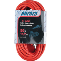 Cordon rallonge en vinyle, Ext&eacute;rieur, SJTW, AWG 12/3, 15 A, 3 prise(s), 50' Haskins Industrial Inc.