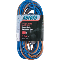 Cordon rallonge en caoutchouc TPE avec indicateur lumineux, Toutes saisons, SJEOW, AWG 14/3, 15 A, 50' Haskins Industrial Inc.