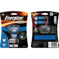 Vision Headlamp, LED, 100 Lumens, 10 Hrs. Run Time, AAA Batteries Haskins Industrial Inc.