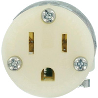 Hospital Grade Extension Plug Connector, 5-15R, Nylon Haskins Industrial Inc.