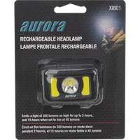 Lampe frontale, DEL, 350 lumens, 2 hres de fonctionnement, piles Rechargeable Haskins Industrial Inc.