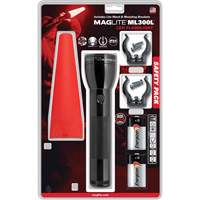 Safety Flashlight Pack, LED, 487 Lumens, D Batteries Haskins Industrial Inc.