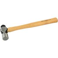 Ball Pein Hammer, 24 oz. Head Weight, Plain Face, Wood Handle Haskins Industrial Inc.